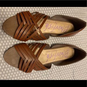 Blowfish Brown Strappy Flats